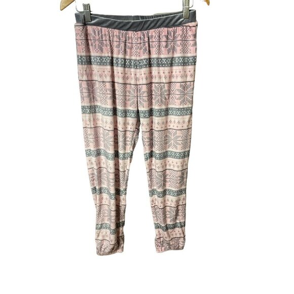 Kensie Pink Gray Cozy Soft Pull On Pajama Pants and Top Set Sz M - Picture 5 of 12
